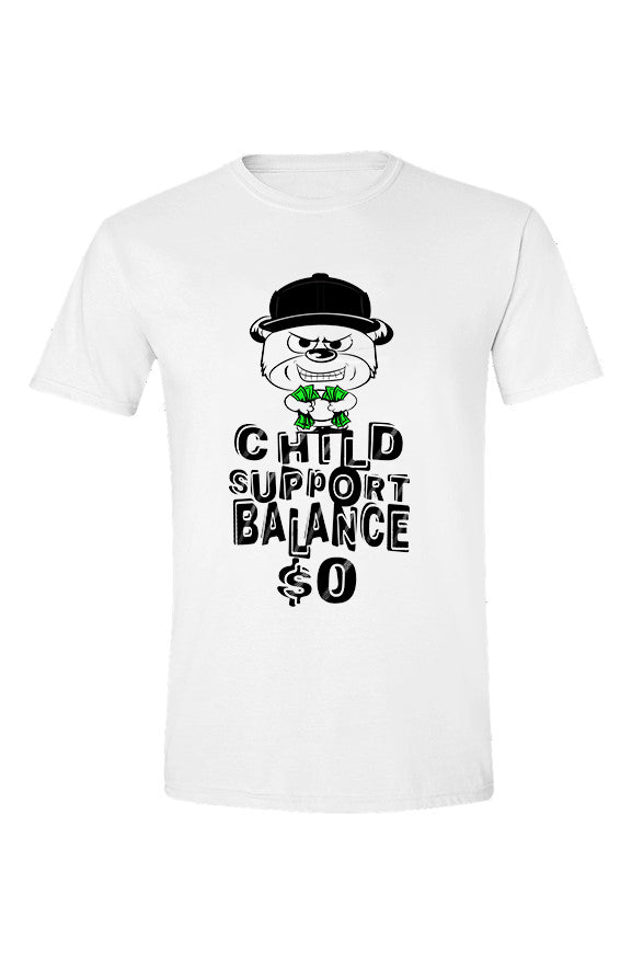 White tee; Black hat
