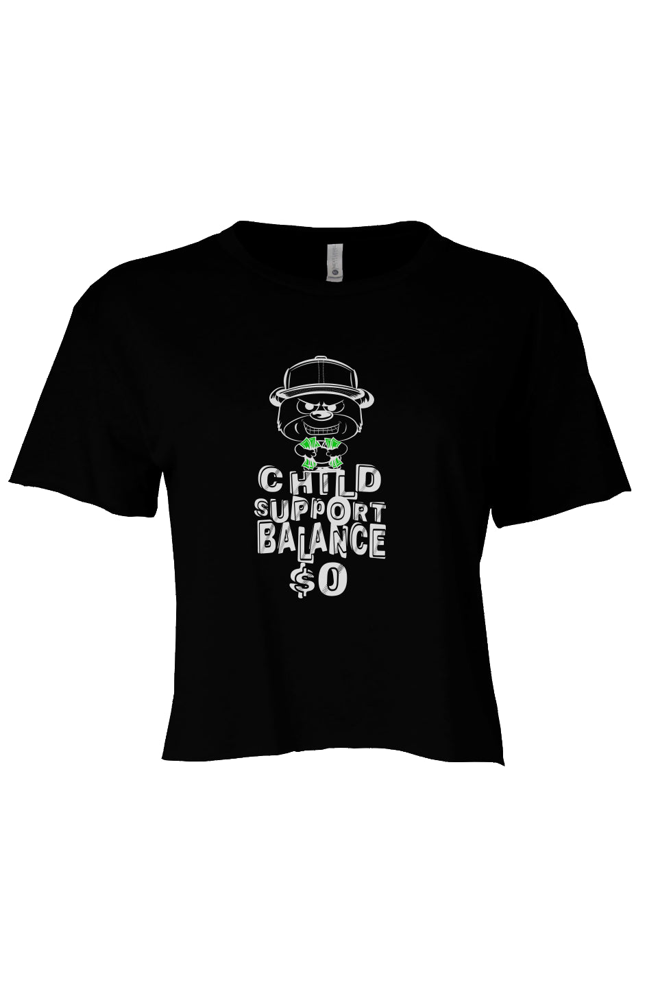Womens Cali Crop; Black; White