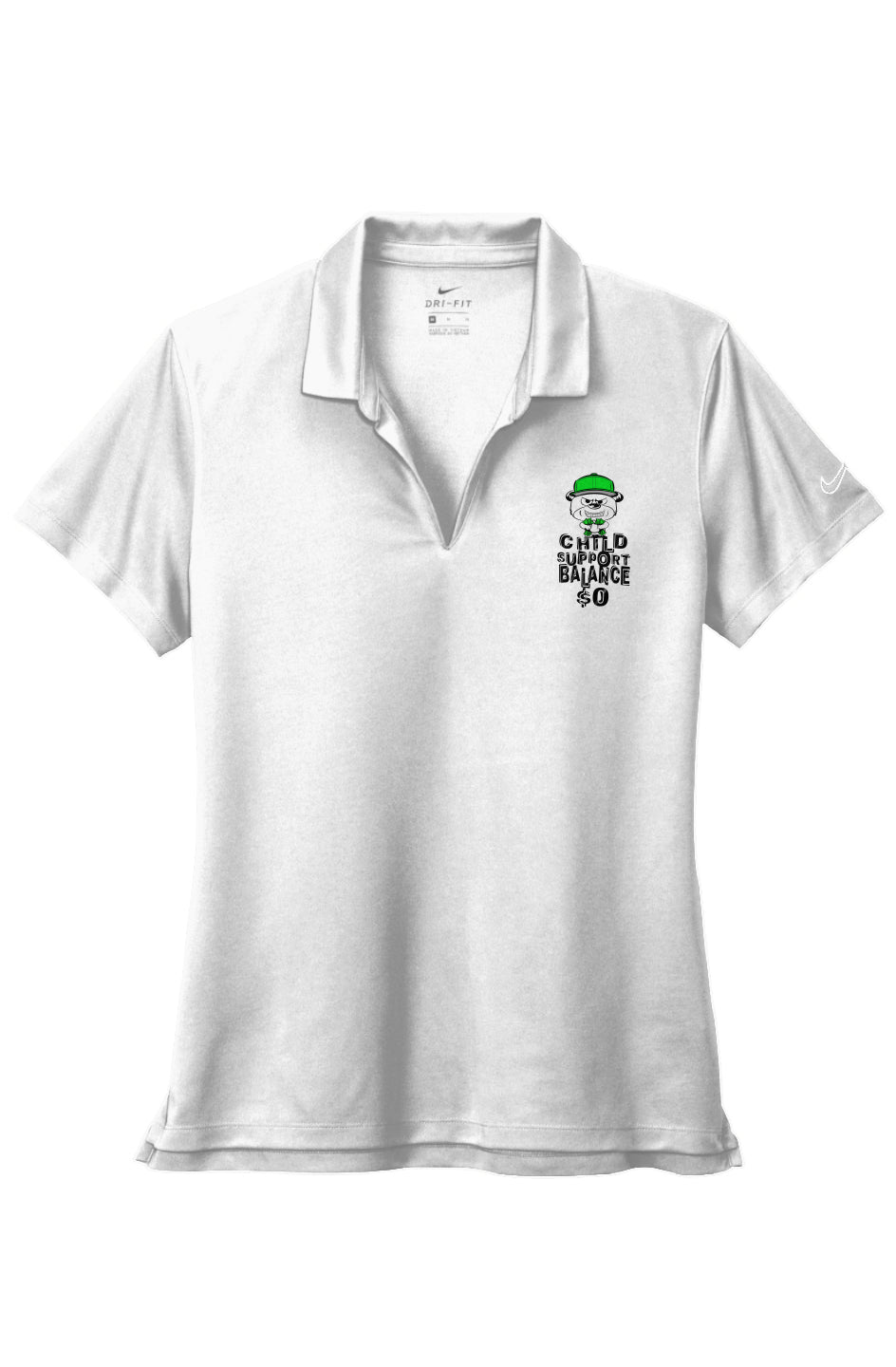 Nike Ladies Dri-FIT; White; Green