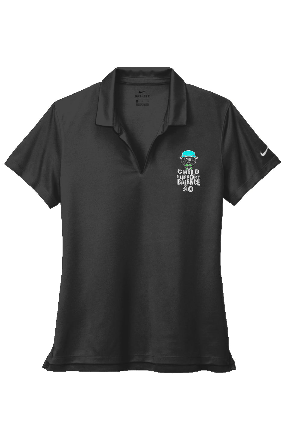 Nike Ladies Dri-FIT; Black; Cyan