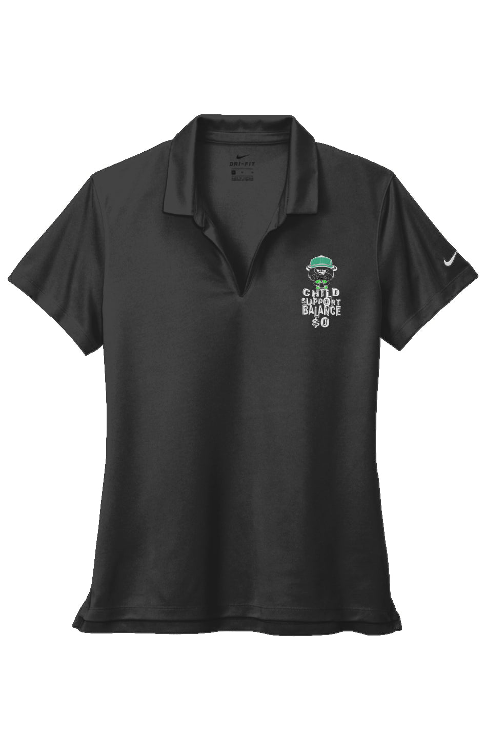 Nike Ladies Dri-FIT; Black; Mint green