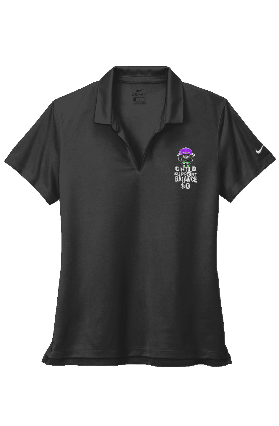 Nike Ladies Dri-FIT; Black; Purple