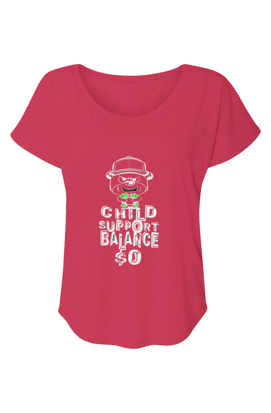Women’s Triblend Short Sleeve Dolman; Red