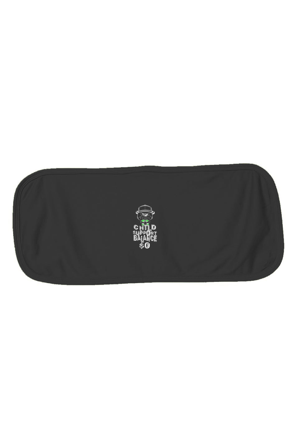 Terry Burp Cloth; Black