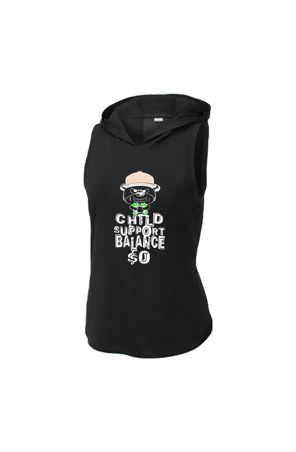Women’s Black/ Black Triad Solid Hoodie Tank; peac