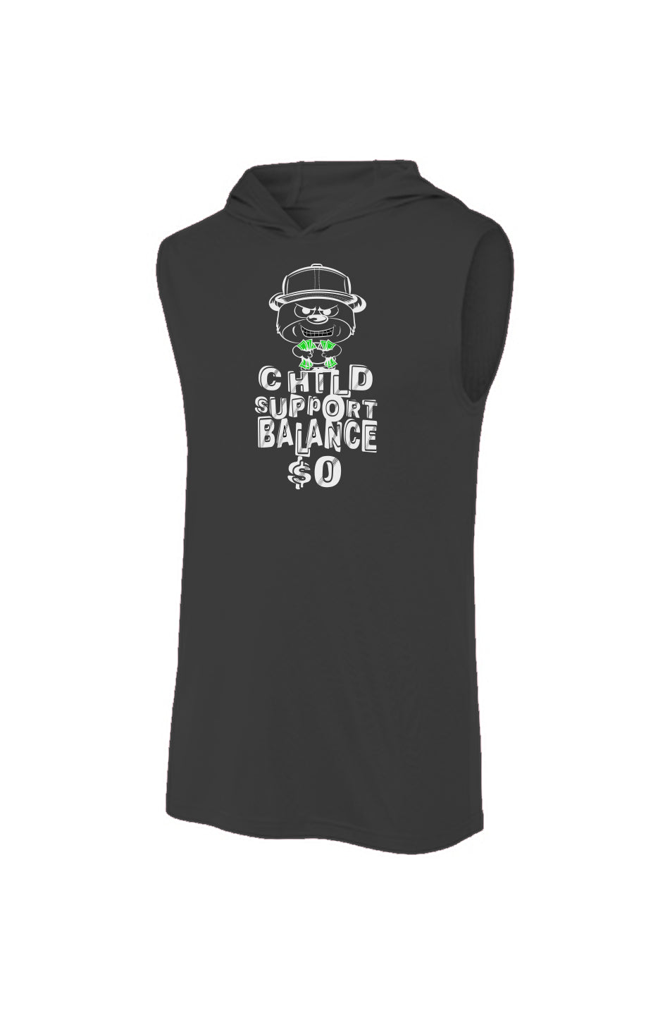 Sport-Tek Sleeveless Black Hoodie;