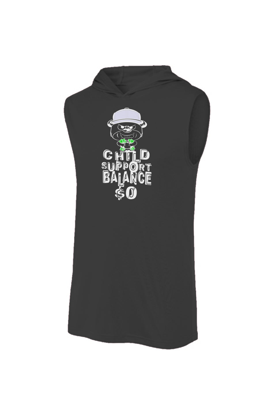 Sport-Tek Sleeveless Black Hoodie; Lavender
