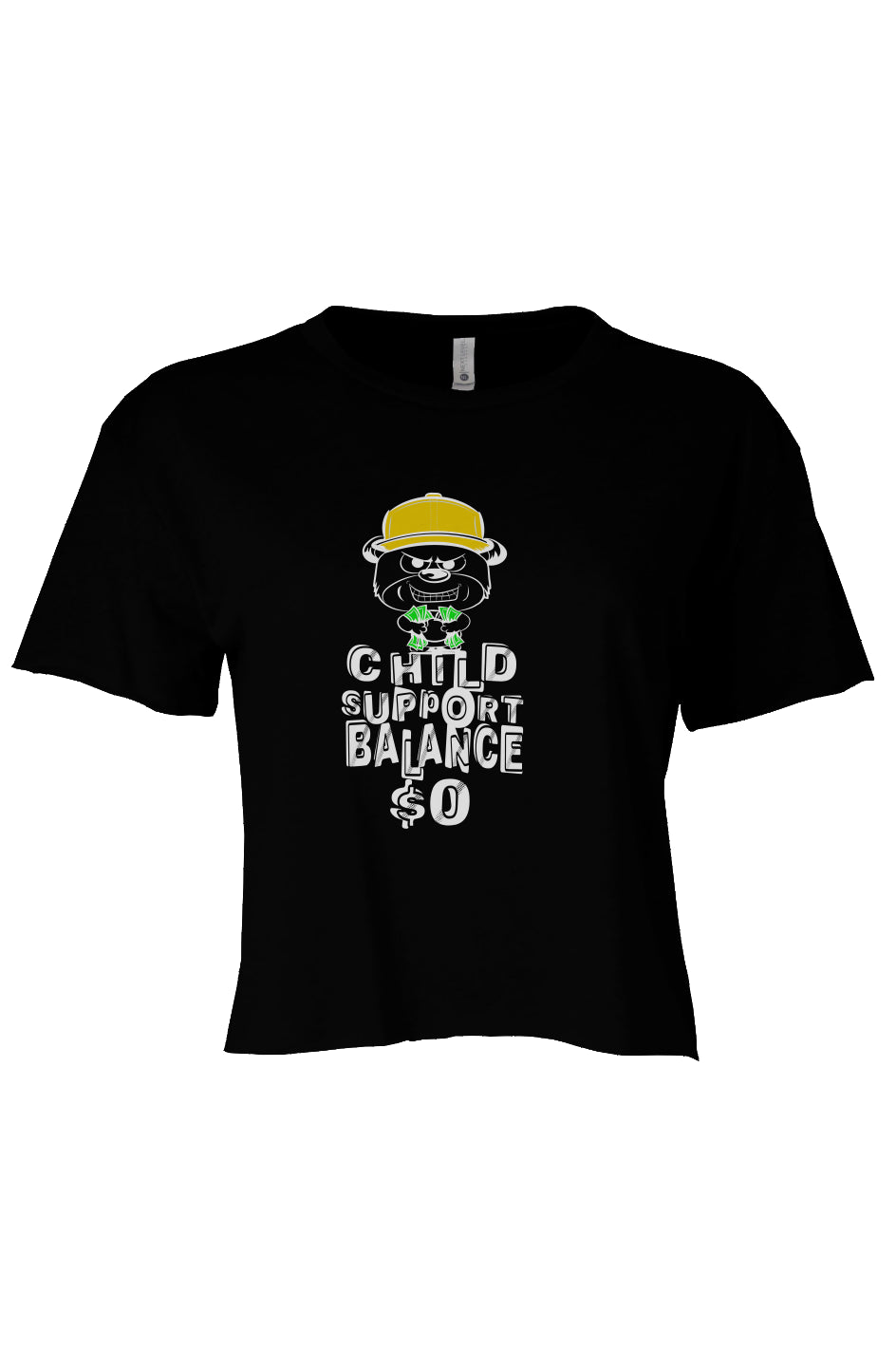 Womens Cali Crop; Black; Gold