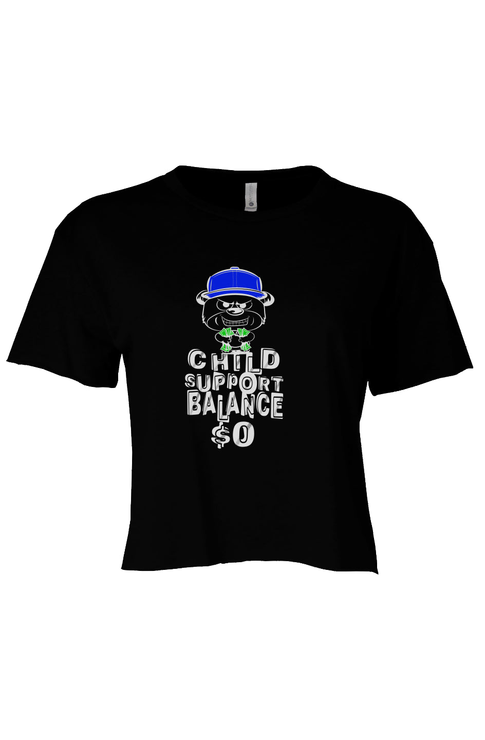 Womens Cali Crop; Black; Blue