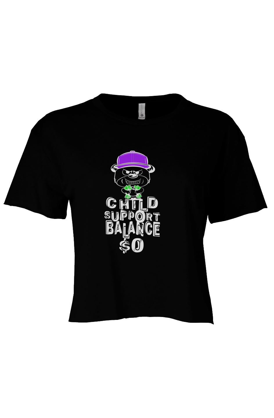 Womens Cali Crop; Black; Purple