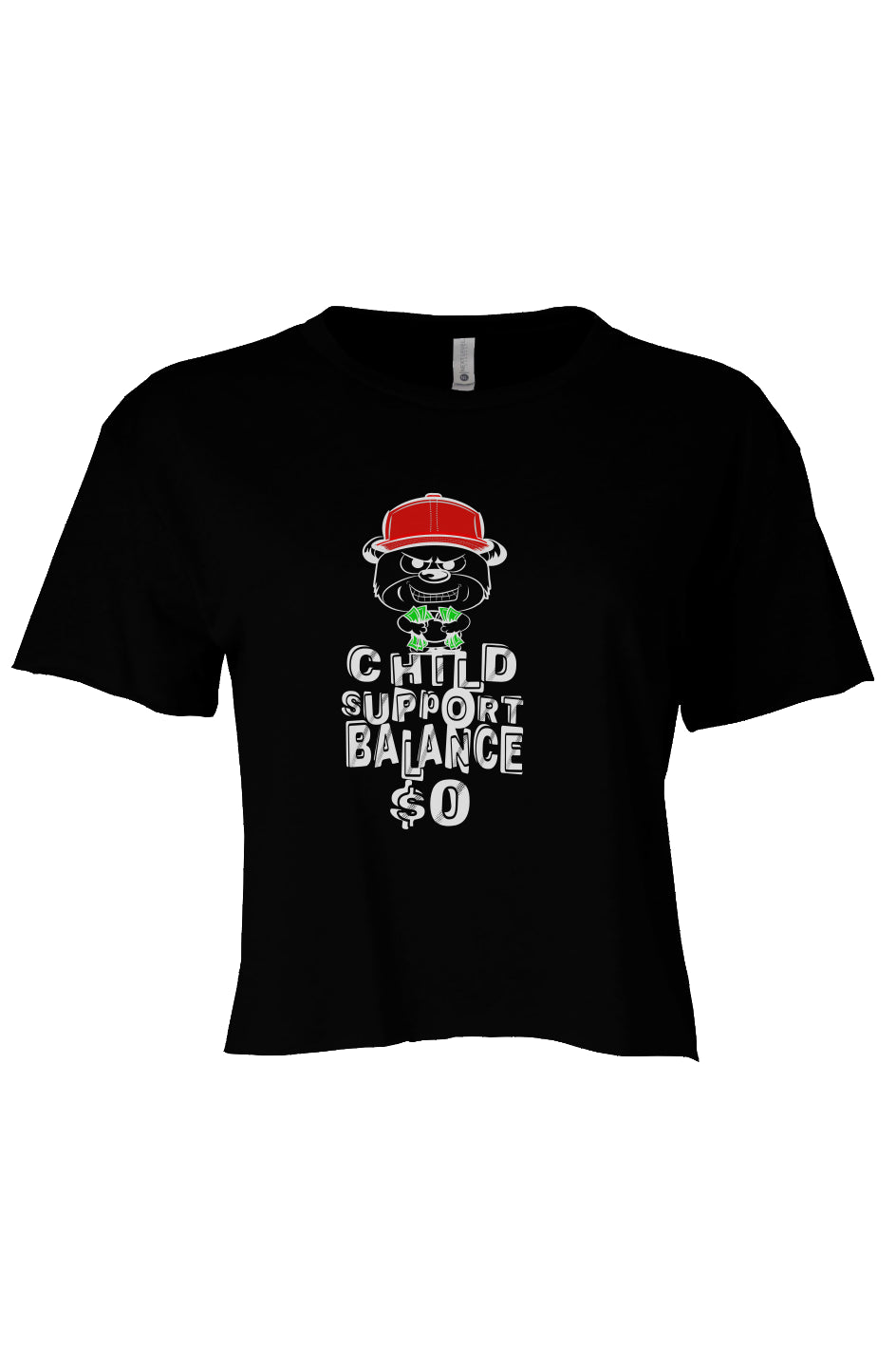 Womens Cali Crop; Black; Red