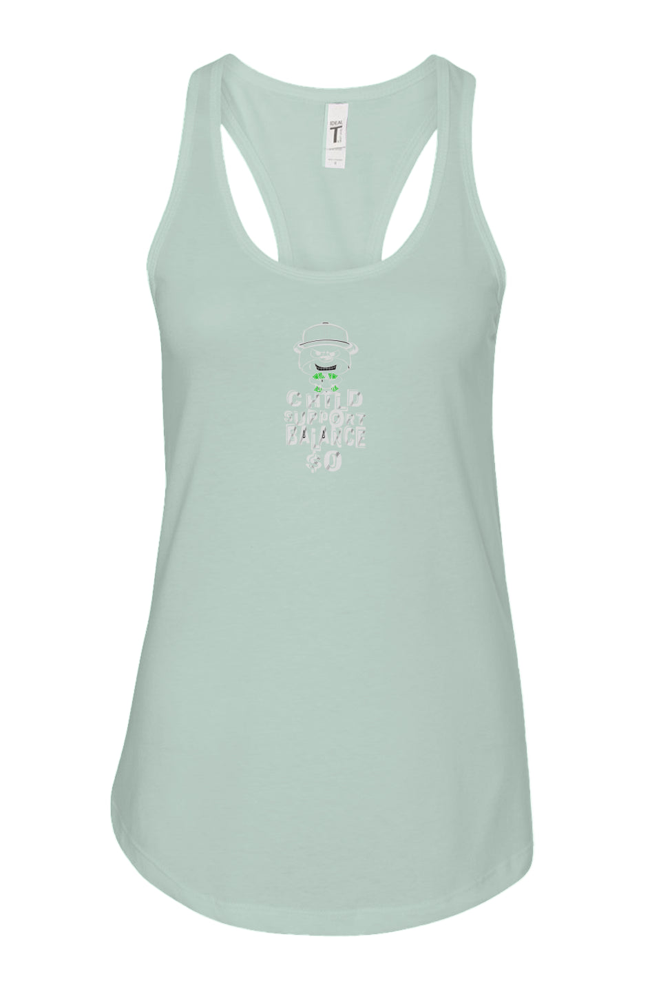 women's: racerback tank; mint