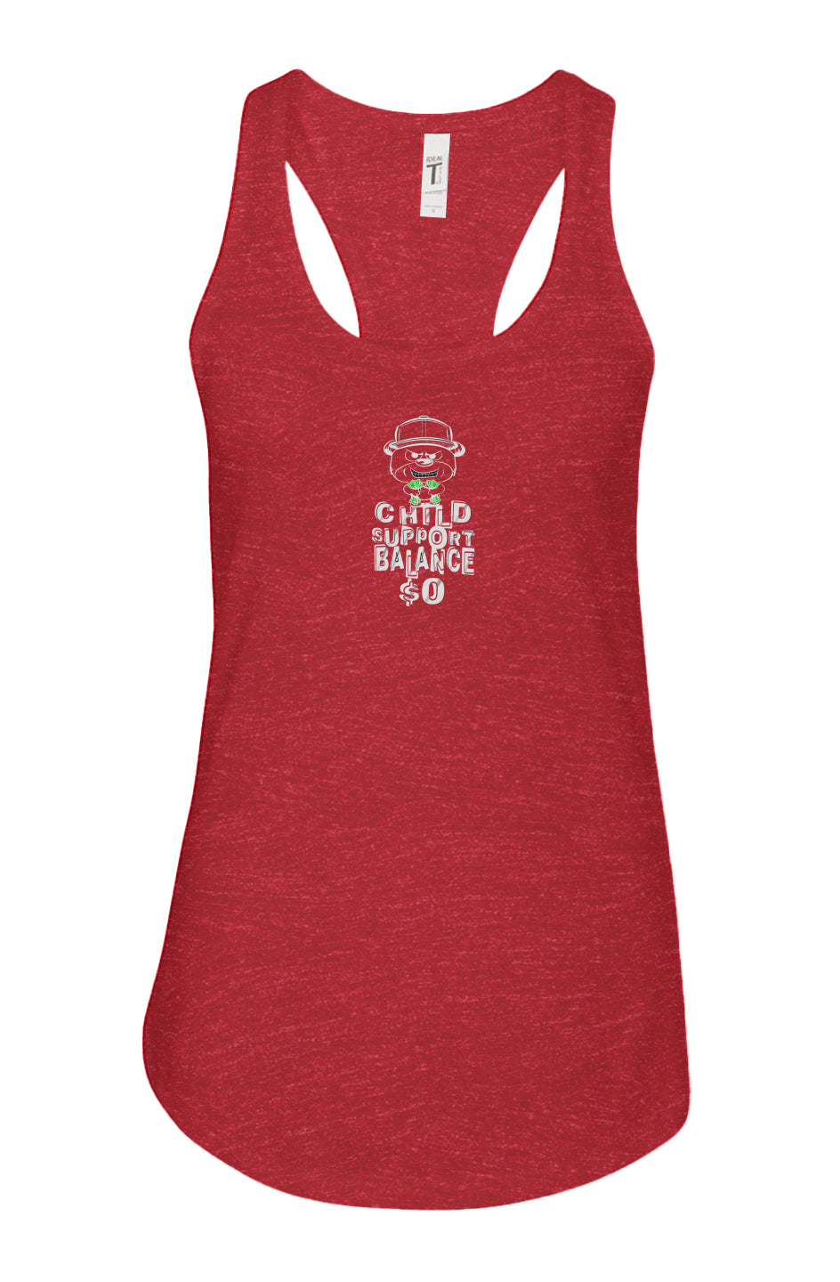 women's: racerback tank; Red