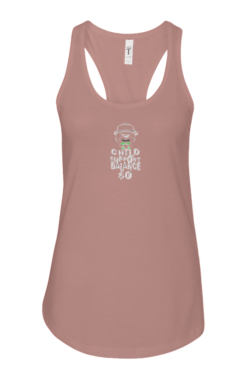 women's: racerback tank; Desert pink