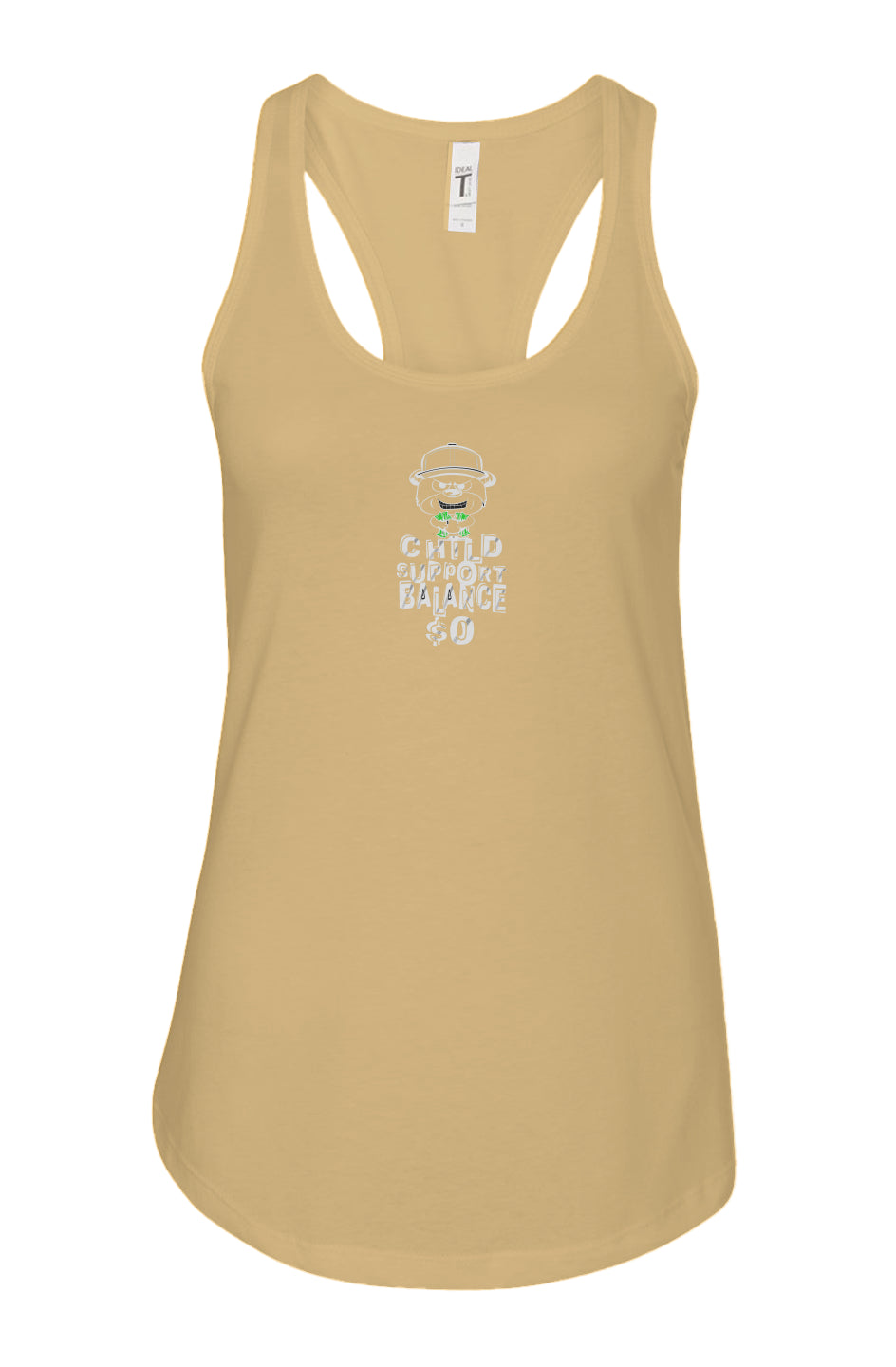 women's: racerback tank; Banana cream