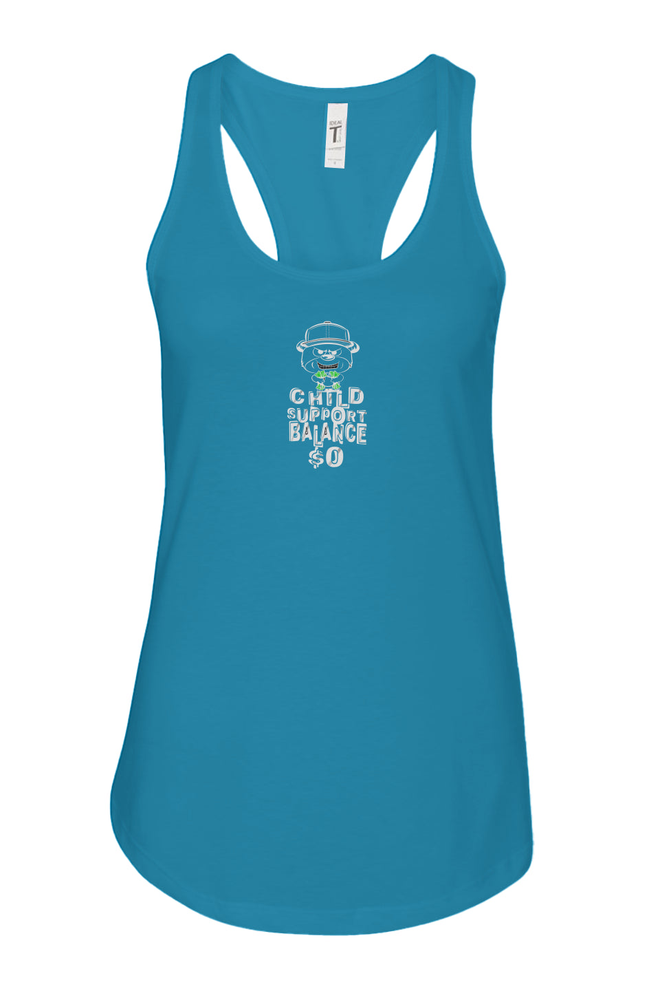 women's: racerback tank; Turquoise