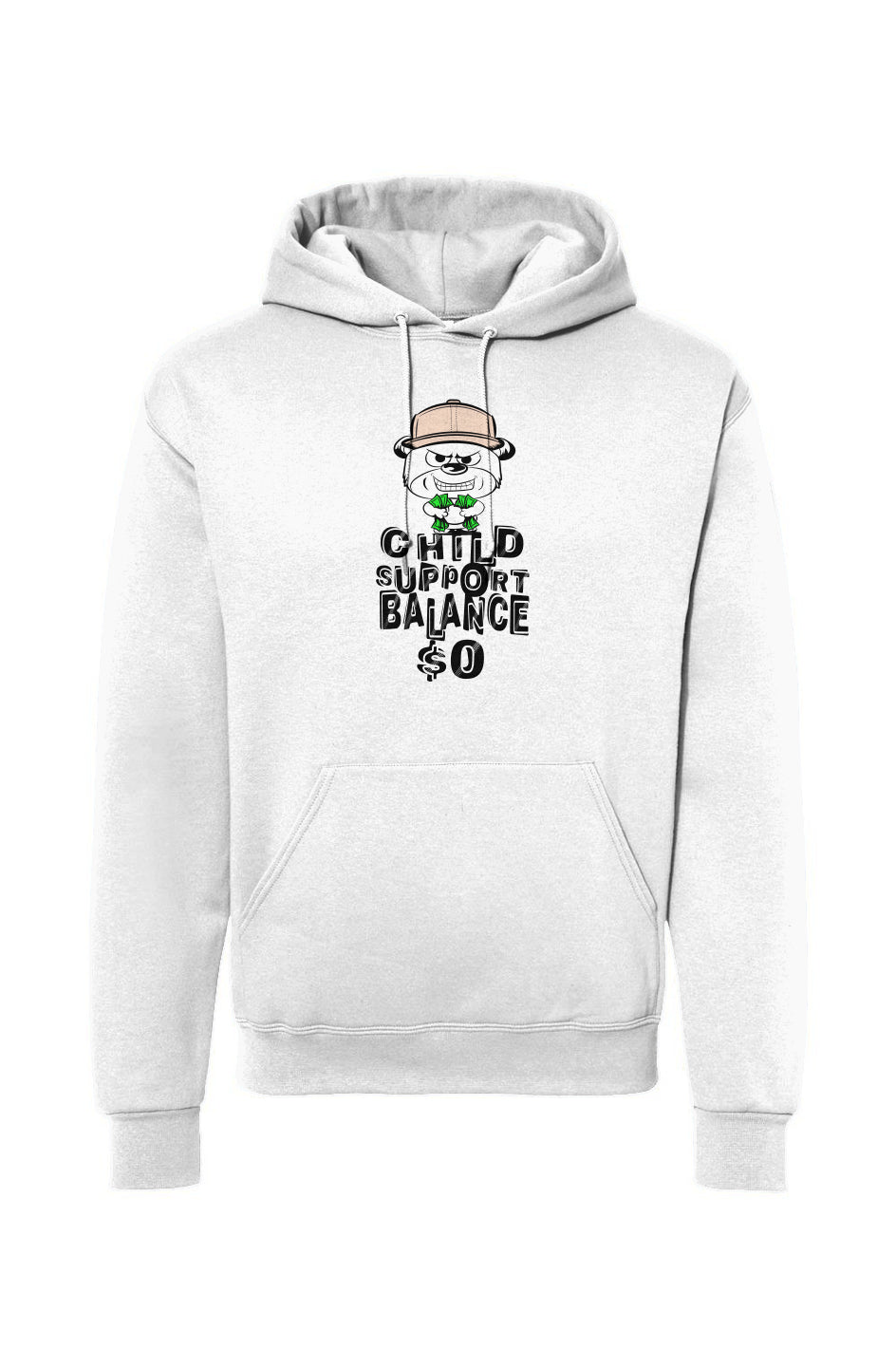 White hoodie pullover; Peach