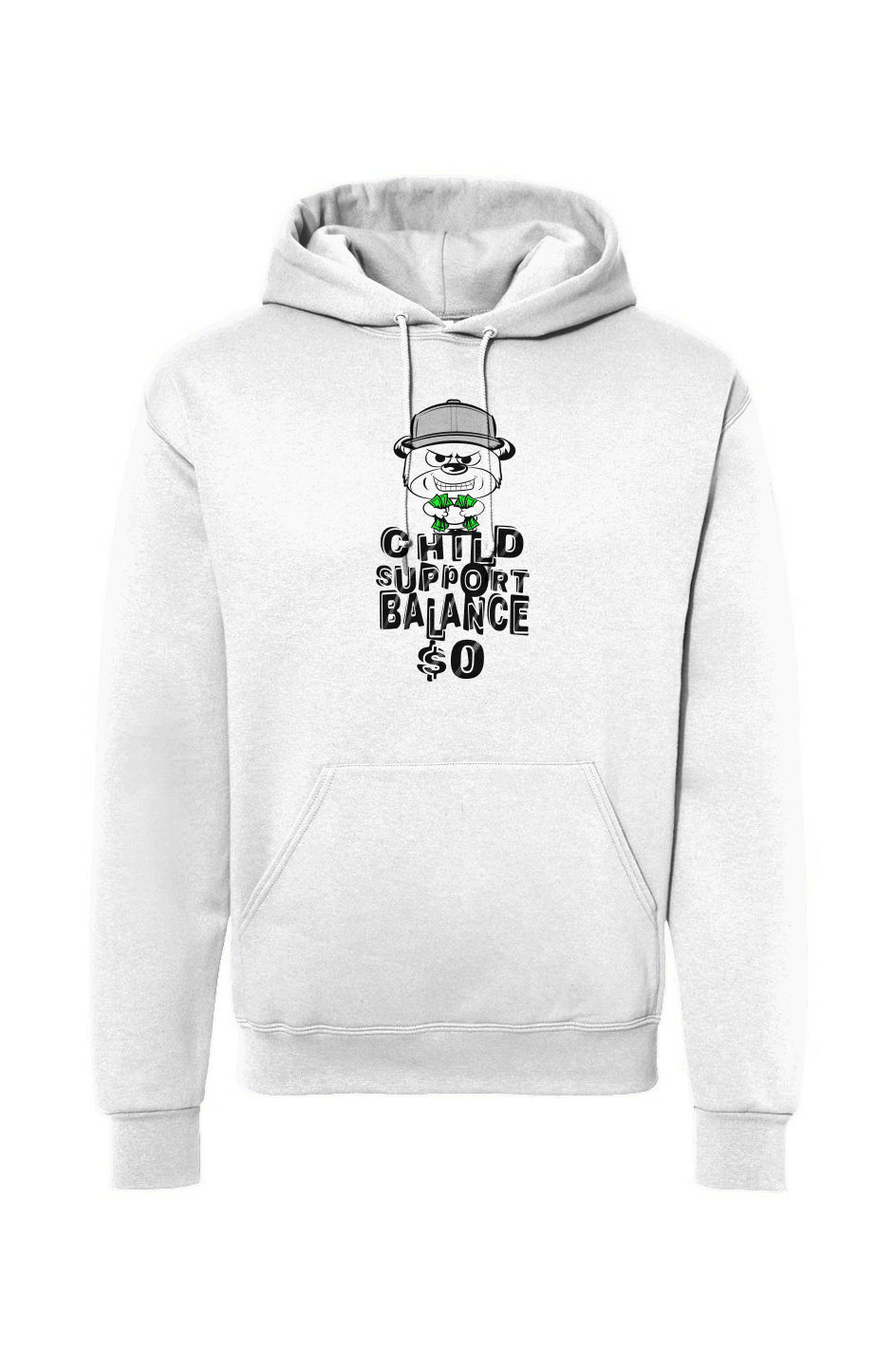 White hoodie pullover; Silver
