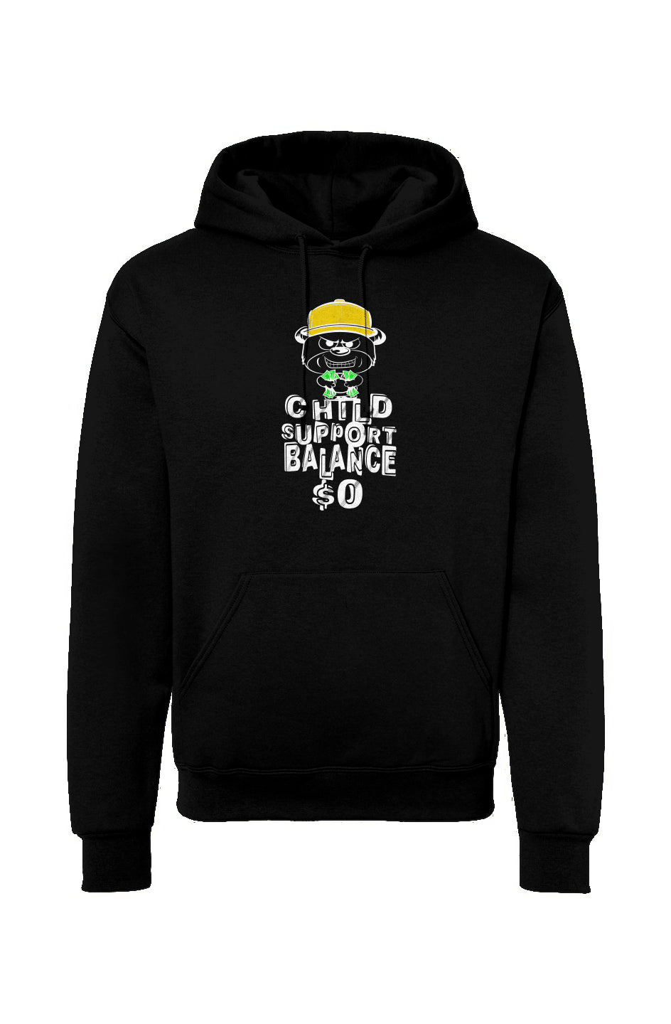 Black hoodie pullover; Gold