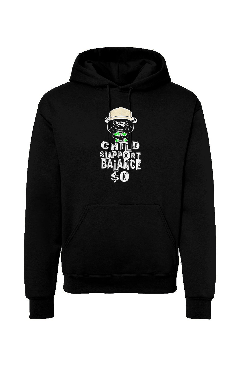 Black hoodie pullover; Beige