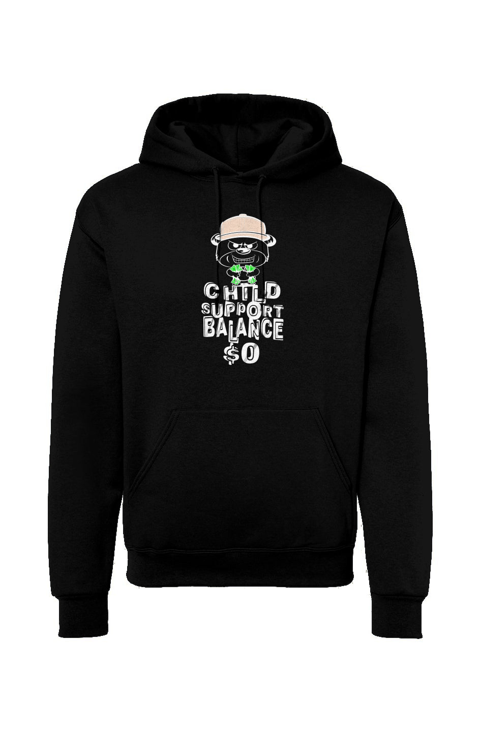 Black hoodie pullover; Peach
