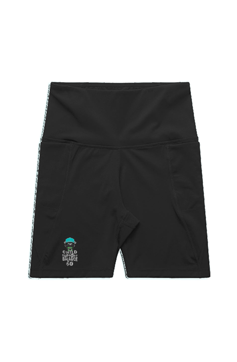 Activewear biking shorts; Cyan