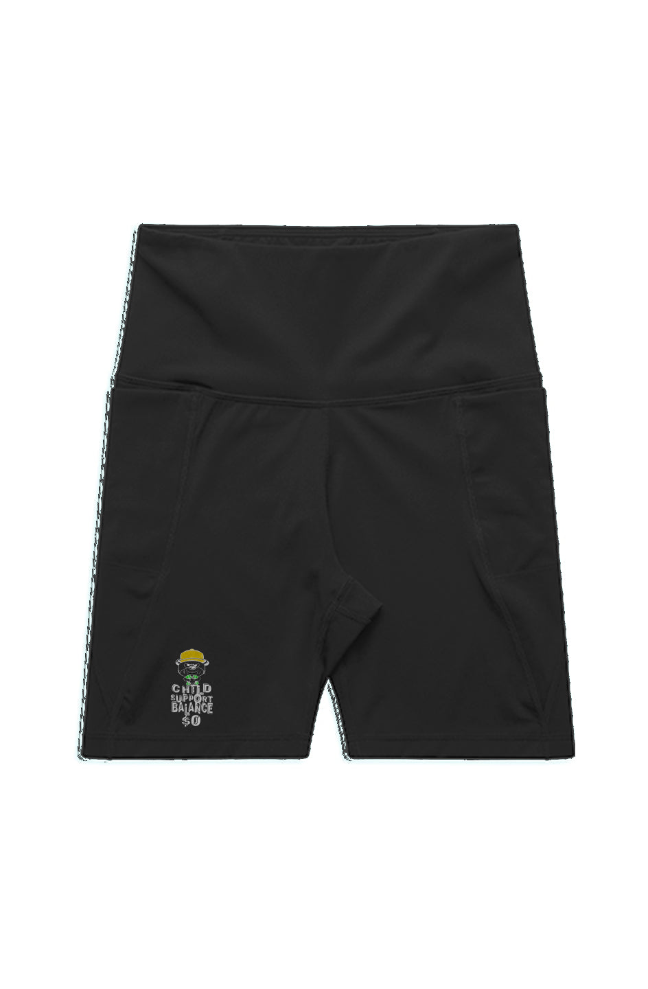 Activewear biking shorts; Gold