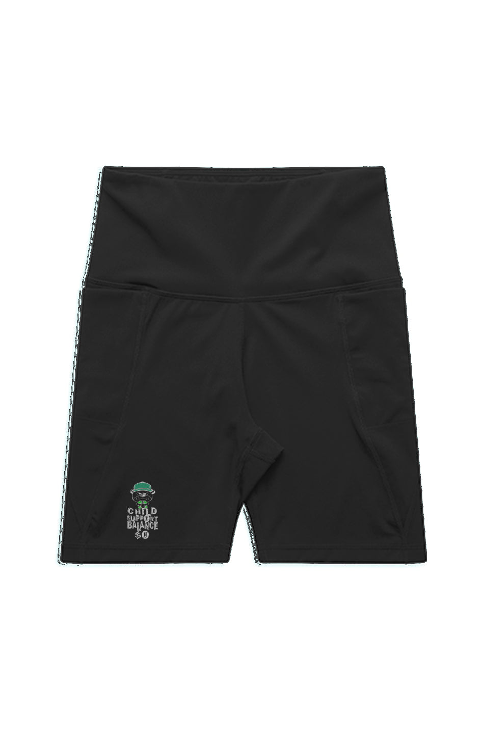 Activewear biking shorts; Mint green