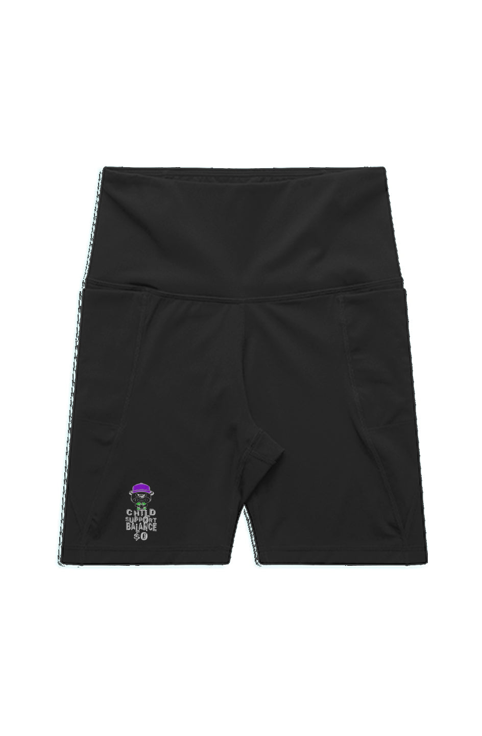 Activewear biking shorts; Purple