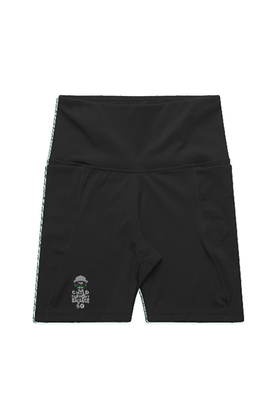 Activewear biking shorts; Silver
