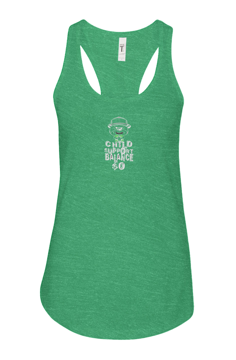 women's: racerback tank; Kelly