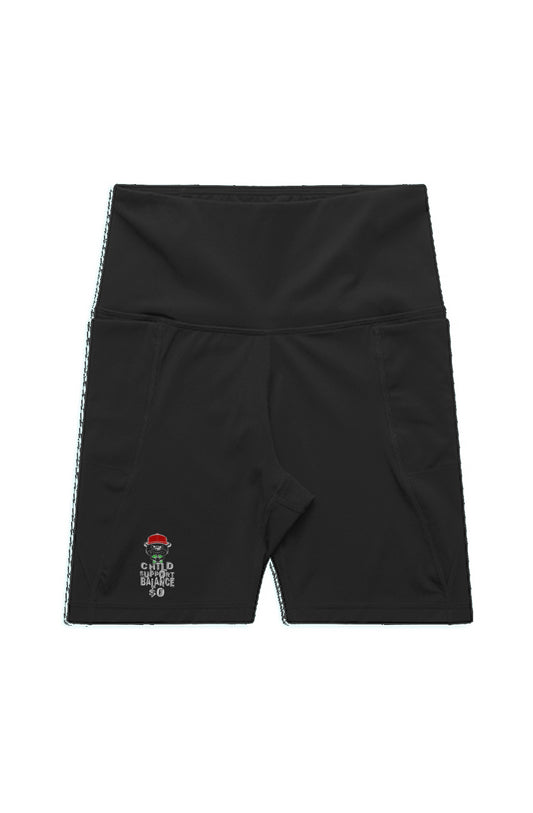 Activewear biking shorts; Red