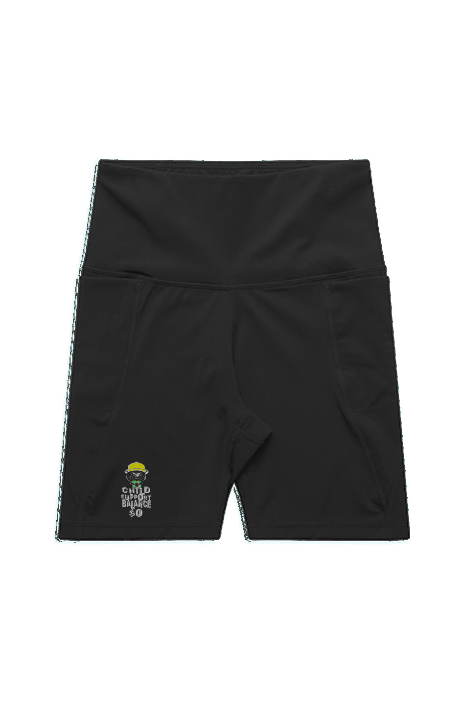 Activewear biking shorts; Yellow